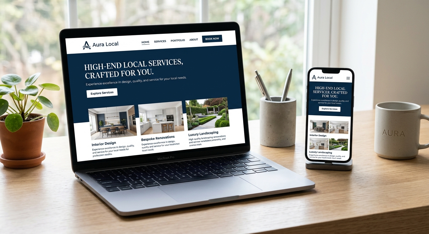 Mockup de diseño web profesional