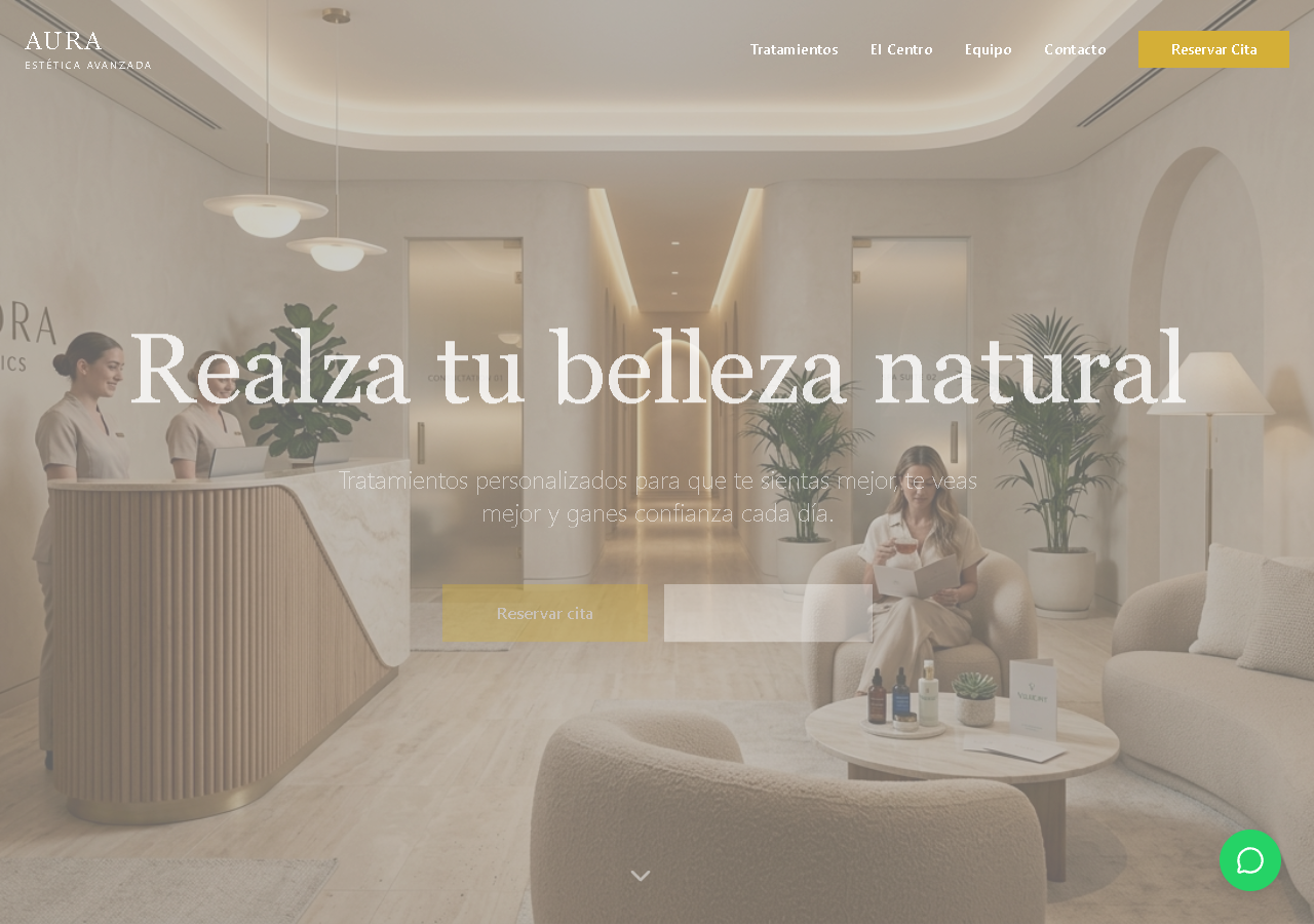 Diseño web de ejemplo para centro de estética y bienestar